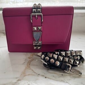 Prada Elektra Studded Shoulder Bag